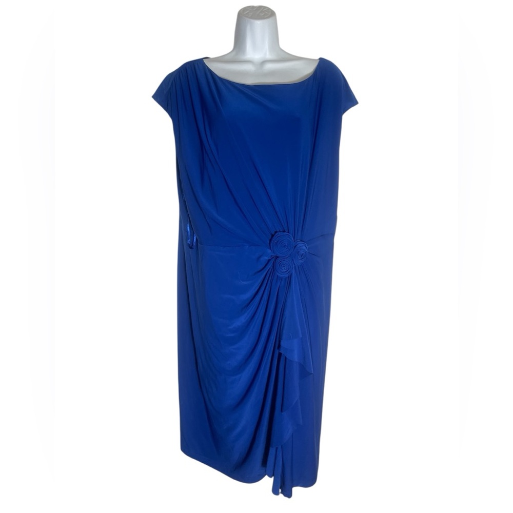 NWT Jones New York Dress Size 20W Blue Ruched Sheath Dress 💙💙💙